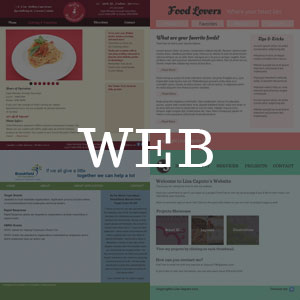 collage of websites. 